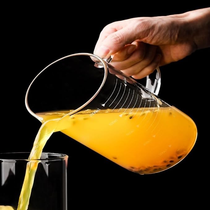 Glass Measuring Cup with V-Shaped Spout, High Borosilicate Glass, Easy-Read - Image 6