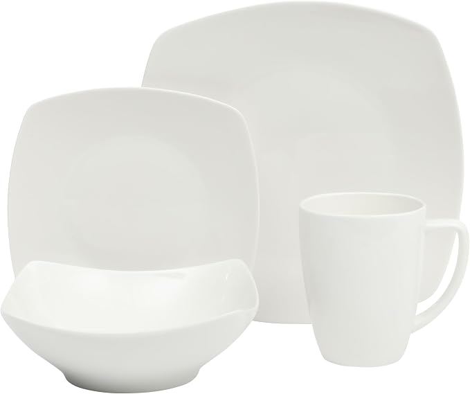 Gibson Home Zen Buffet White Porcelain Dinnerware Set - Image 6