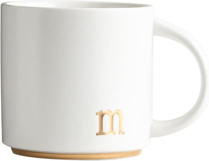 COLLECTIVE HOME Ceramic Coffee Mug, 15 oz Monogram Cup by COLLECTIVEHOME