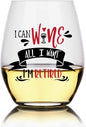 Perfectinsoy I Can Wine All I Want I'm Retired, Retirement Stemless Wine Glass by Perfectinsoy