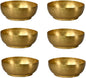 Serene Spaces Living Set of 6 Lightweight Antique Brass Decorative Bowl, Metal Bowl for Potpourri, Catchall for Entryway, Dining Table, Home Décor, 2.75" Tall & 7.5" Diameter