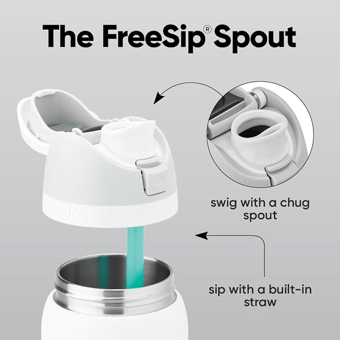 Owala FreeSip Stainless Steel Water Bottle 32 oz Lemon Limeade - Image 3