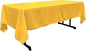 LA Linen Polyester Poplin Washable Rectangular Tablecloth, Stain and Wrinkle Resistant Table Cover 60x120, Fabric Table Cloth for Dinning, Kitchen, Party, Holiday 60 by 120-Inch, Yellow Dark