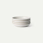 MORA Medium Dishes Set of 4, 30oz Ceramic Pottery Pasta Plate/Wide Bowls - Microwave, Oven and Dishwasher Safe - Oat
