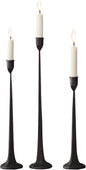 Iron Taper Candle Holder - Decorative Candle Stand - Candlestick Holder for Wedding, Dinning, Party, Set 3
