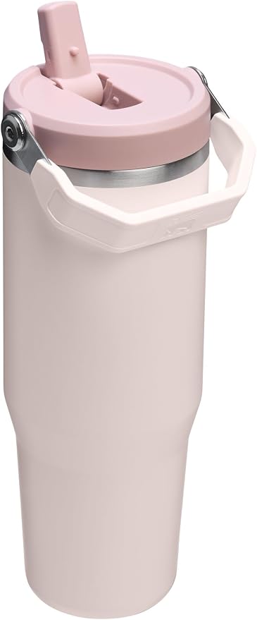 STANLEY IceFlow 2.0 Flip Straw Tumbler, 30 oz, Rose Quartz | Easy Carry Handle - Image 3