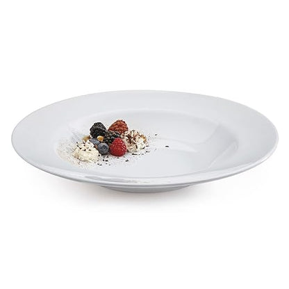 G.E.T. B-1611-DW Diamond White Collection, White 16 oz. Melamine Bowls (Pack of 12),