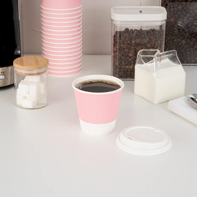 Restaurantware 8 Ounce Double Wall Disposable Coffee Cups, 500 Insulated Light - Image 8