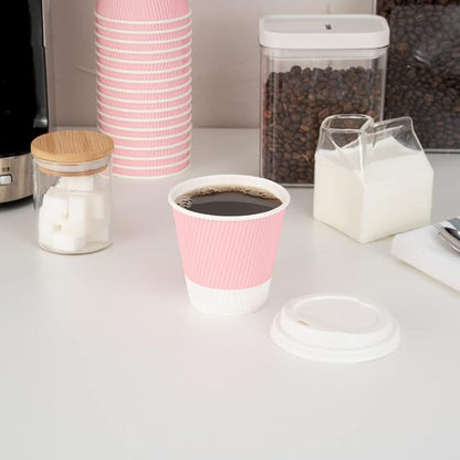 Restaurantware 8 Ounce Double Wall Disposable Coffee Cups, 500 Insulated Light - Image 8