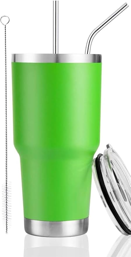 D·S 30 oz Lime Tumbler Double Wall Vacuum Insulated Travel Coffee Mug | Double by D%C2%B7STUMBLER