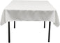LA Linen Polyester Poplin Washable Square Tablecloth, Stain and Wrinkle Resistant Table Cover 58x58, Fabric Table Cloth for Dinning, Kitchen, Party, Holiday 58 by 58-Inch, White