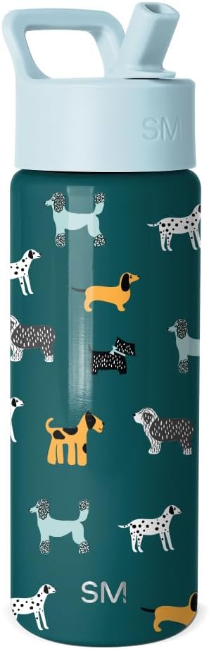 Simple Modern Kids Water Bottle & Toddler Cup | 18oz | Dogs | Insulated by Unknown
