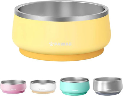 Pawaii Dog Bowl, 34 oz Stainless Steel Food and Water Bowl, ID Tag, 1 Pack | by Pawaii