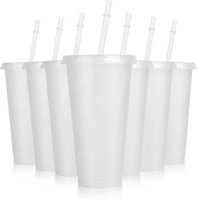 Hooqict 7 Pack Reusable Plastic Cups by Hooqict