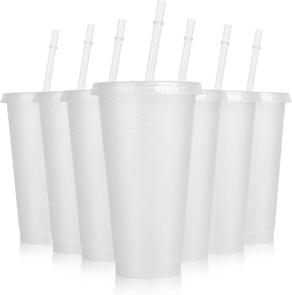 Hooqict 7 Pack Reusable Plastic Cups by Hooqict