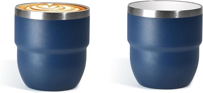 CHLJAR Espresso Cups, 4oz Insulated Espresso Cup Set of 2, Espresso Shot Cups by Unknown