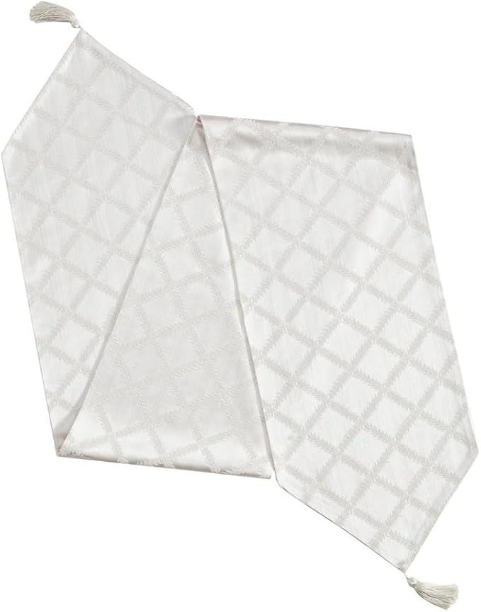 Lenox Laurel Leaf Reversible Table Runner, Platinum by Lenox