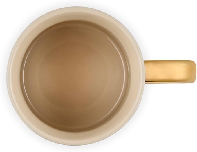 Le Creuset Stoneware Vancouver Mug, 14 oz., Provence/Gold Metallic Handle - Image 3