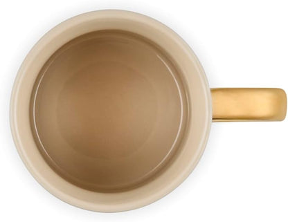 Le Creuset Stoneware Vancouver Mug, 14 oz., Provence/Gold Metallic Handle - Image 3