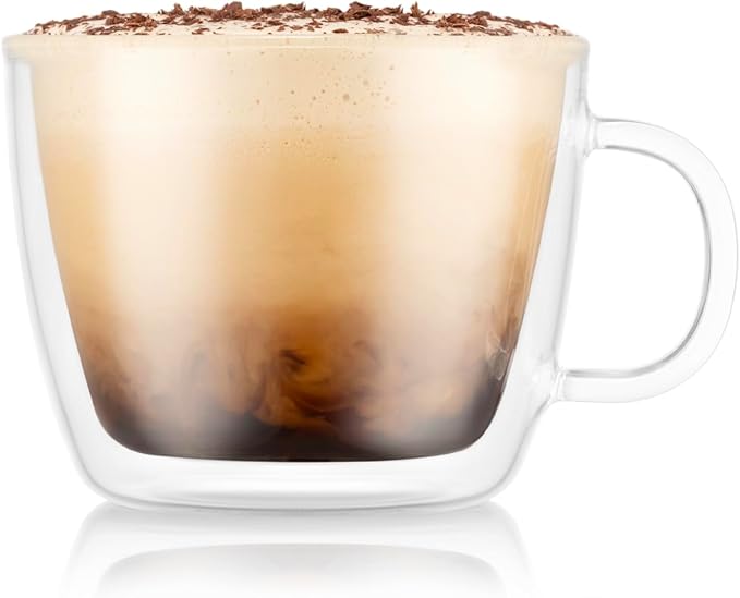 Bodum 15oz Double Wall Latte Mug, High-Heat Borosilicate Glass - Image 3