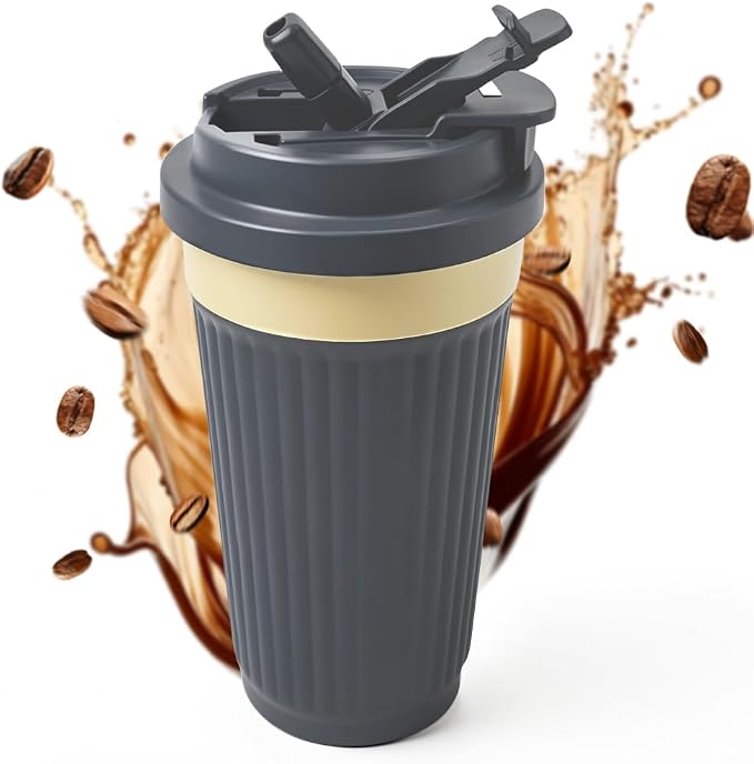 Vacuum Insulated Stainless Steel Travel Coffee Mug, Leak Proof Cup by SPLMIFA