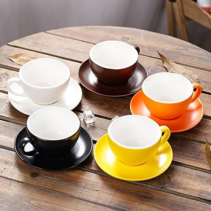 Coffeezone Free Pour Coffee Cup and Saucer, Small Cappuccino and Double Espresso - Image 5