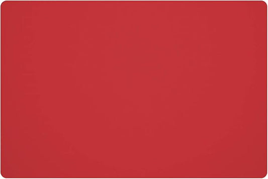 Silicone Placemats, Food-Grade Non-Slip Waterproof, Dining, Stain Resistant, Countertop Protector, Kitchen Counter Mat, Heat Resistant, Baking mat Dishwasher Safe (23.6"×15.7"-1pack, Red)
