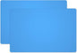 Silicone Placemats, Food-Grade Non-Slip Waterproof, Dining, Stain Resistant, Countertop Protector, Kitchen Counter Mat, Heat Resistant, Baking mat Dishwasher Safe (23.6"×15.7"-2pack, Blue)