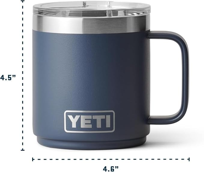 YETI Rambler 10 oz Ceramic Lined Stackable Mug, Vacuum Insulated, Stainless - Image 4