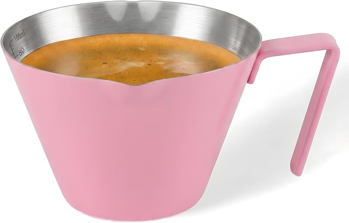 YARRAMATE Stainless Steel Espresso Shot Cup, 3.4oz/100ml | Heat Insulated Grip by YARRAMATE