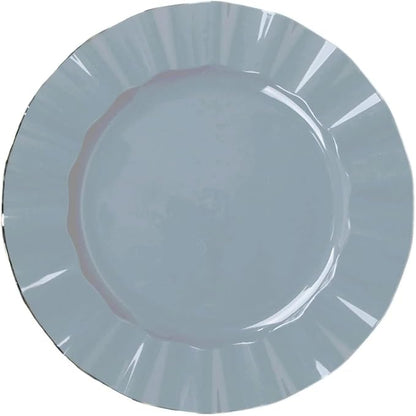 Efavormart 11" Dinner Plates – Set of 10 Plastic Dusty Blue Round Disposable - Image 7