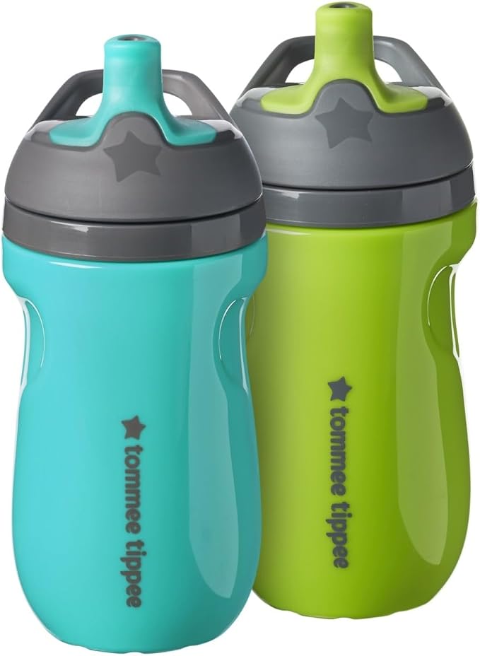 Tommee Tippee Toddler Sippy Cup, Sporty Spout, 1-3 Years, Insulated | Pack of 2 by TommeeTippee