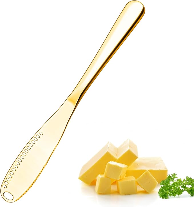 Butter Knife 3-in-1 Stainless Steel Butter Spreader Knife by Sirmme