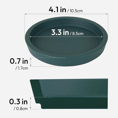 Carrotez Thick Silicone Coasters for Drinks, Round Bulky Cup Coasters for Coffee Table, Desk, Set of 2 - Green