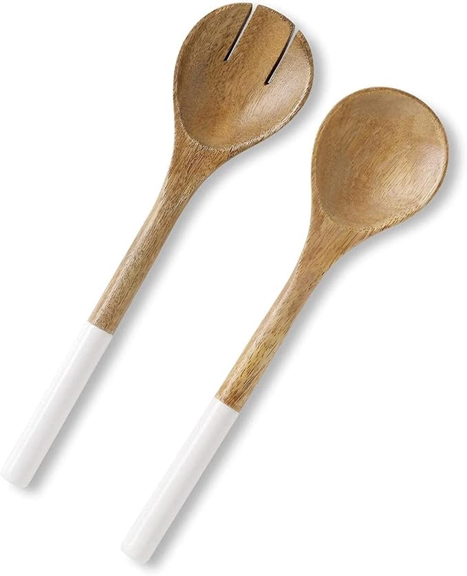 Folkulture Salad Servers or Salad Tongs | Set of 2 Serving Spoons in Kitchen by FOLKULTURE