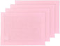 Solino Home Linen Placemats Set of 4 - Pink Lemonade Placemats 14 x 19 Inch - 100% Pure Linen Table Place Mats for Valentines, Spring, Easter - Fete
