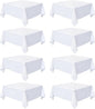 8 Pack White Square Tablecloth 54x54 Washable Polyester Table Cloth for Square or Round Tables, Wrinkle Resistant Fabric Decorative Covers for Dining Party Banquet Buffet and Wedding