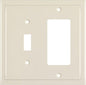 Henne Bery Modern Edge Decorative Wall Plate Switch Plate Outlet Cover, Durable Solid Zinc Alloy (Toggle/Decorator, Light Almond)