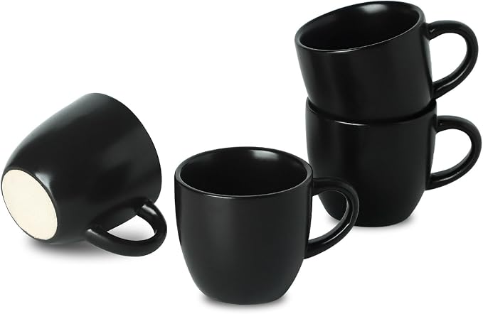 HASENSE 3 OZ Espresso Cups, Ceramic Demitasse Cups Set of 4 by Hasense