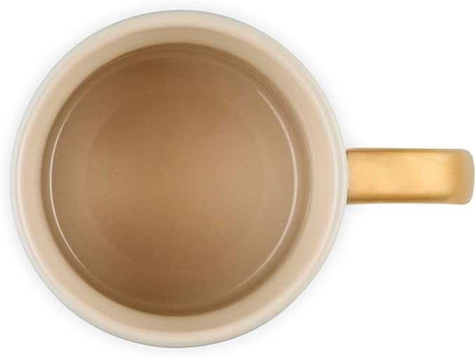 Le Creuset Stoneware Vancouver Mug, 14 oz., Coastal Blue/Gold Metallic Handle - Image 3