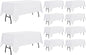 sancua 10 Pack White Tablecloth 60 x 84 Inch, Rectangle Table Cloth for 4ft Tables - Stain and Wrinkle Resistant Washable Polyester Table Cover for Dining Wedding Banquet Party Buffet Restaurant