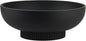 Large Resin Pedestal Decorative Bowl - Modern Handicraft Bowls for Home Decor - Fruit Bowl for Kitchen Counter - Key Bowl for Entryway Table,Matte Black