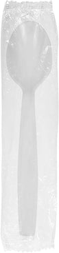 Karat U3523W PS Wrapped Tea Spoons - White (Case of 1000)