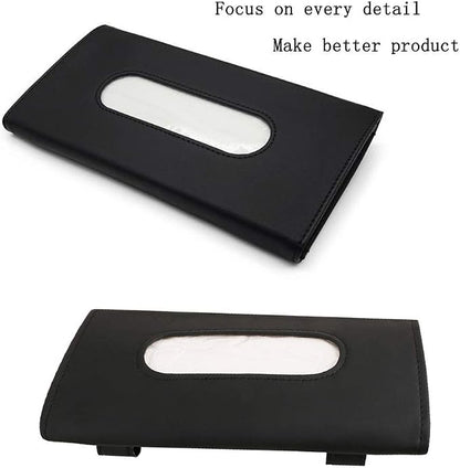 Carstuus Car Tissue Holder, Sun Visor Napkins Holder, Car Accessories | Black - Image 4