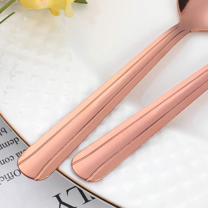 Bouillon Spoons Set of 12, 5.9 Inch Stainless Steel Soup Spoon, Metal Round - Image 4