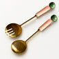 Folkulture Resin Metal Salad Servers, Salad Hands, Fruit by FOLKULTURE