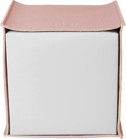 Carrotez Tissue Box Cover, [Refined] Modern PU Leather Square Tissue Box Holder - Decorative Holder/Organizer for Bathroom Vanity Countertop, Night Stands, Office Desk & Car 5"X5"X5" - Rose Pink