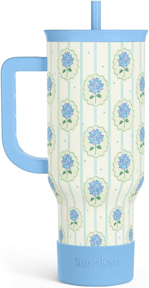 SANDJEST Hydrangea 40oz Tumbler by SANDJEST
