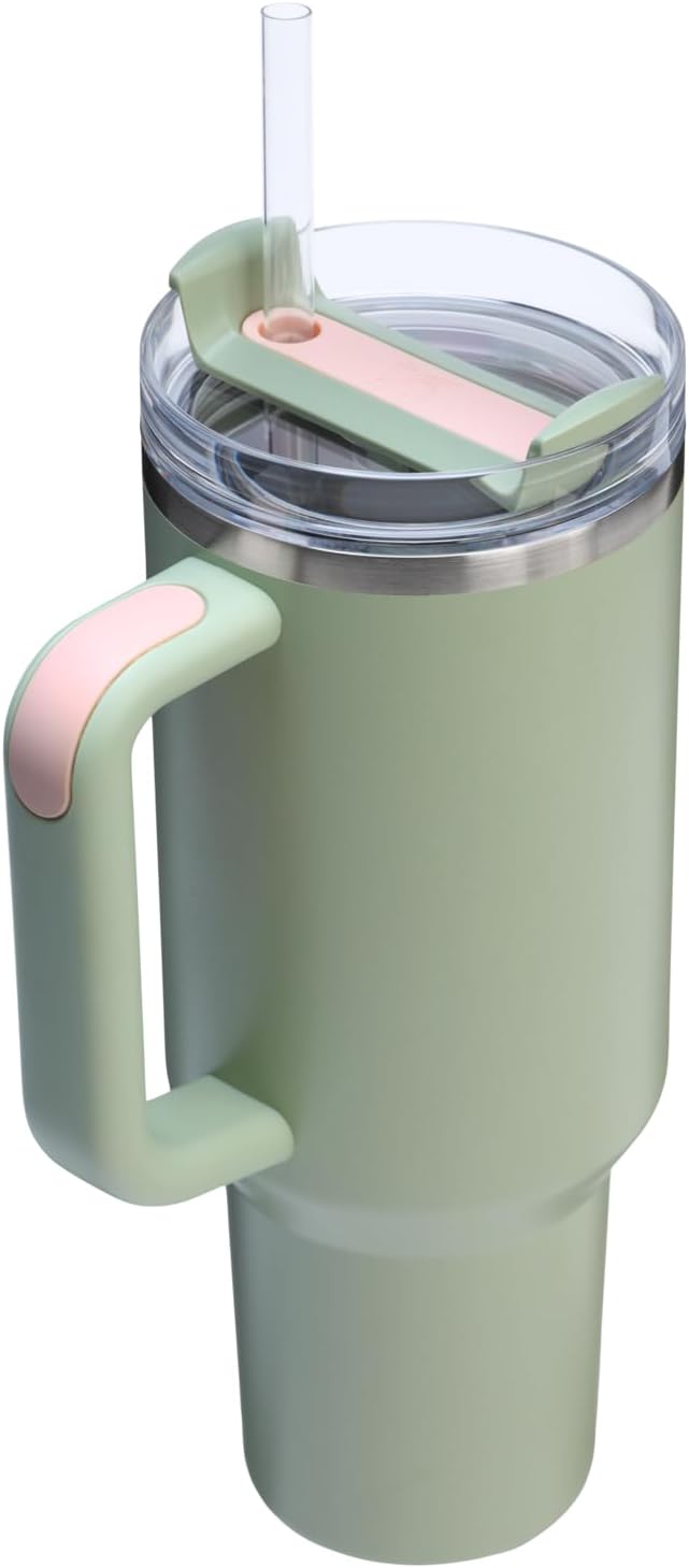 STANLEY Quencher H2.0 Flow State Tumbler, 40 oz, Lichen | Handle and Straw | - Image 3