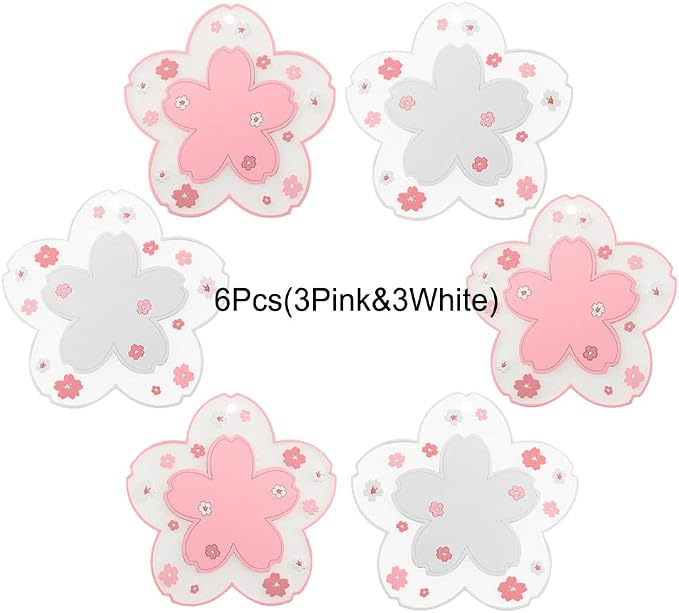 Sakura Coasters Set of 6 Kawaii Cup Mat Anti-Skid Pot Bowl Pad Placemats PVC - Image 2